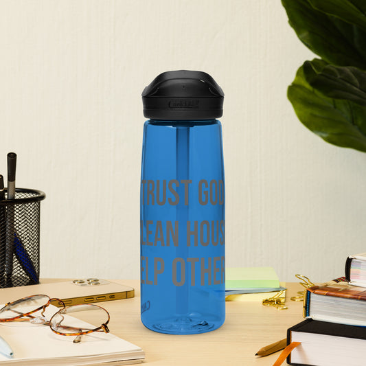 Trust God Clean House Help Others Sports Water Bottle