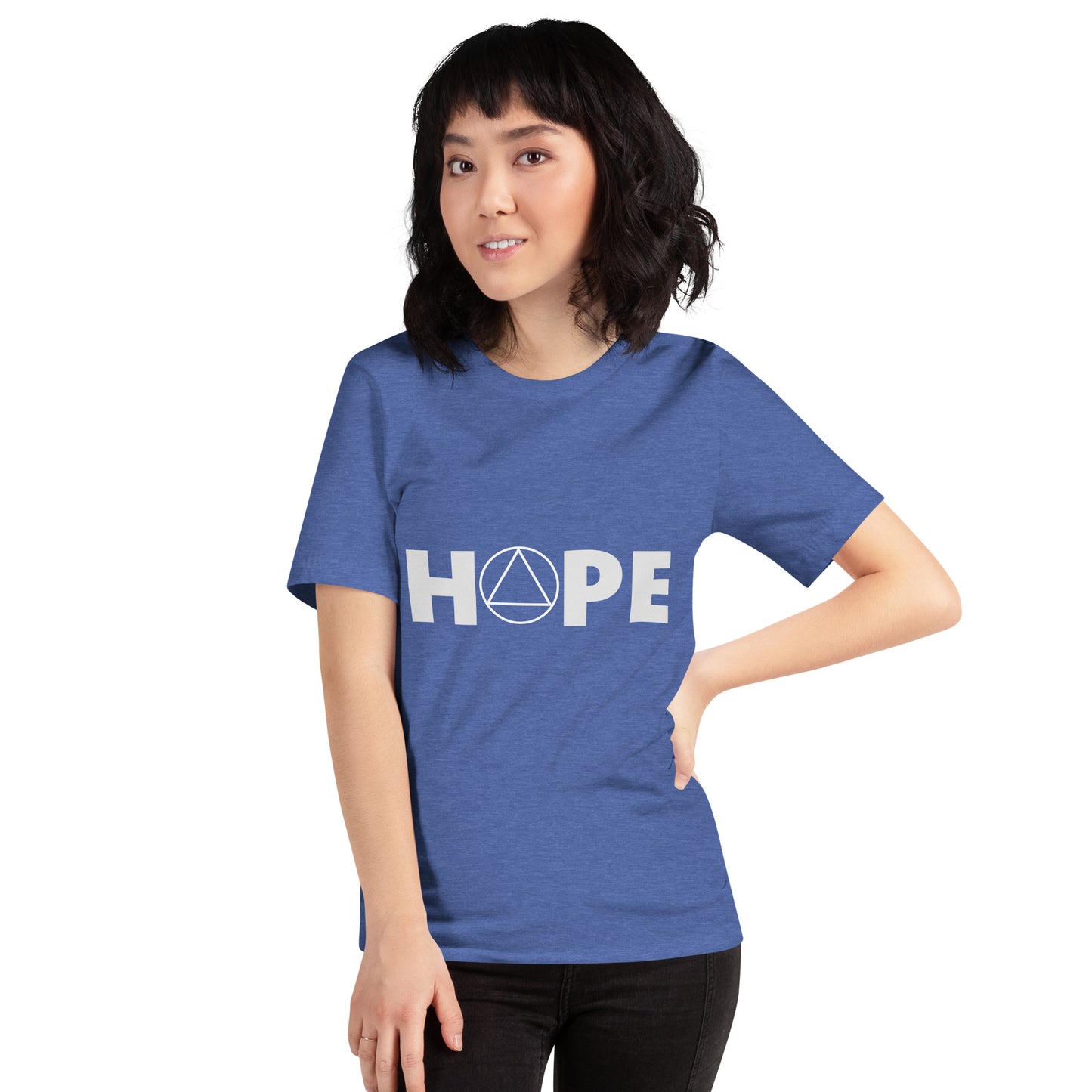 Hope Triangle In Circle Unisex T-Shirt