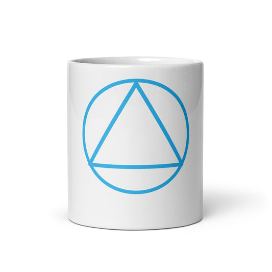 AA Triangle In Circle White Glossy Mug